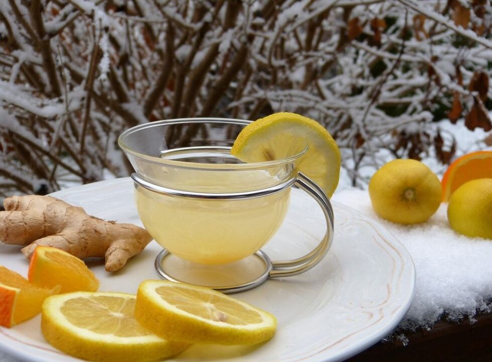 čaj s citronem na bázi zázvoru pro potenci